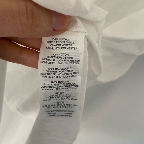 J Crew Women's Size S Lace Front Cotton Top - Picture 3 of 5